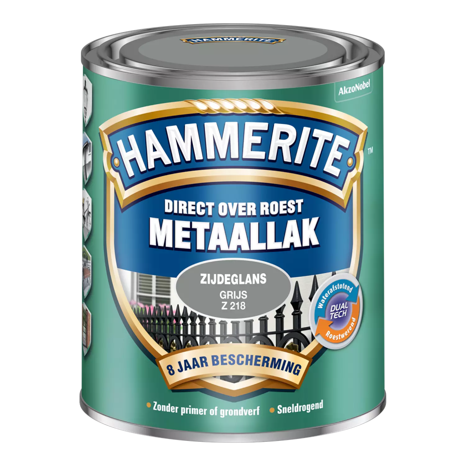 Hammerite Metaallak Zijdeglans Rm - Grijs - 0,75L-image