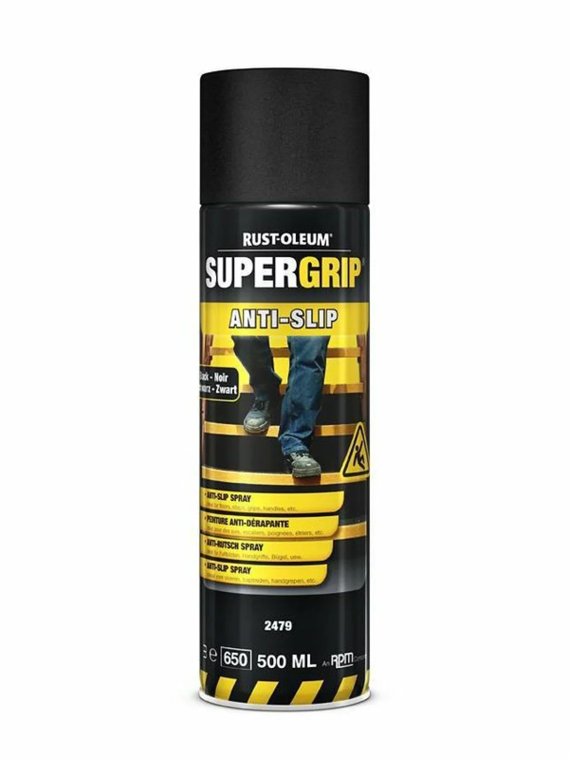 Rust-Oleum Hard Hat Supergrip Antislip Spray - zwart - 0,5L-image