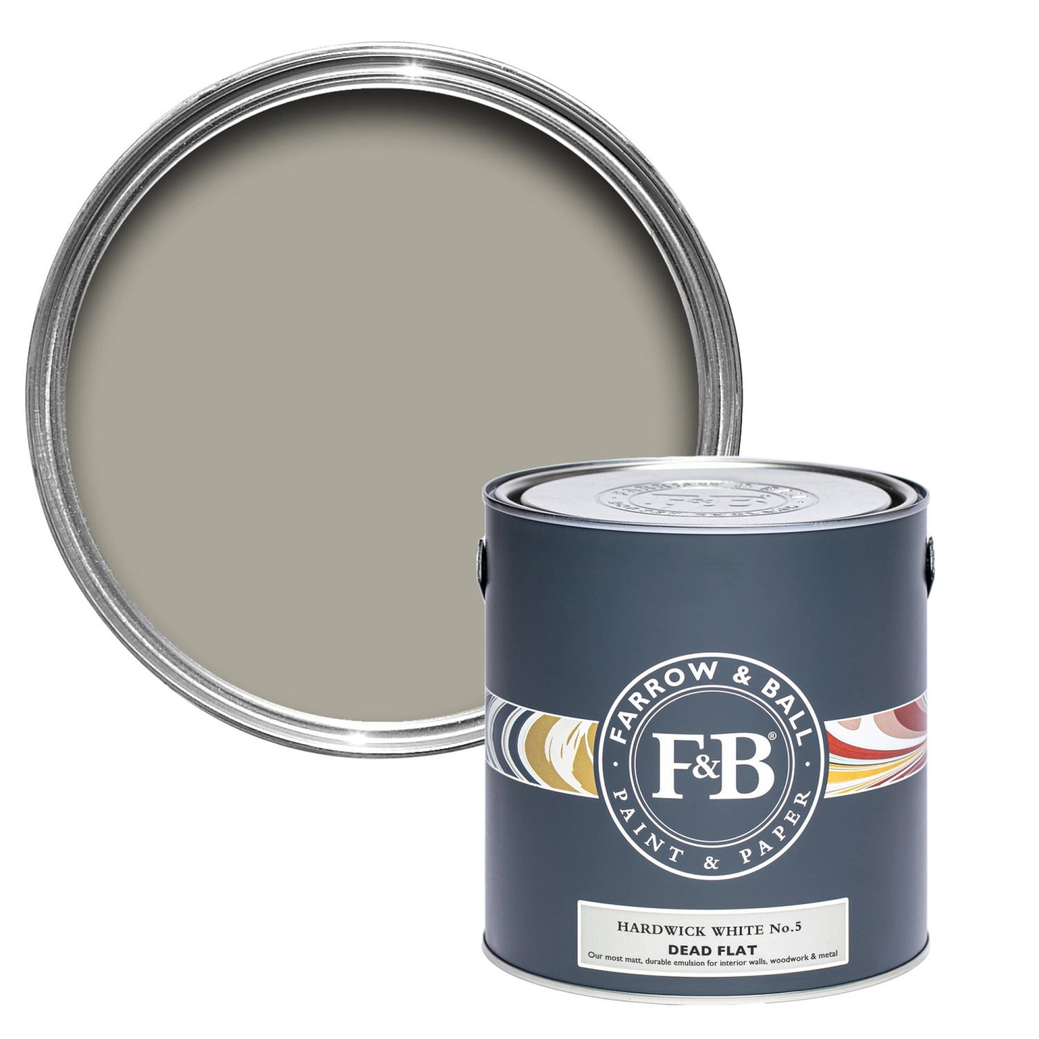 Farrow & Ball Dead flat Hardwick White No.5 5L-image