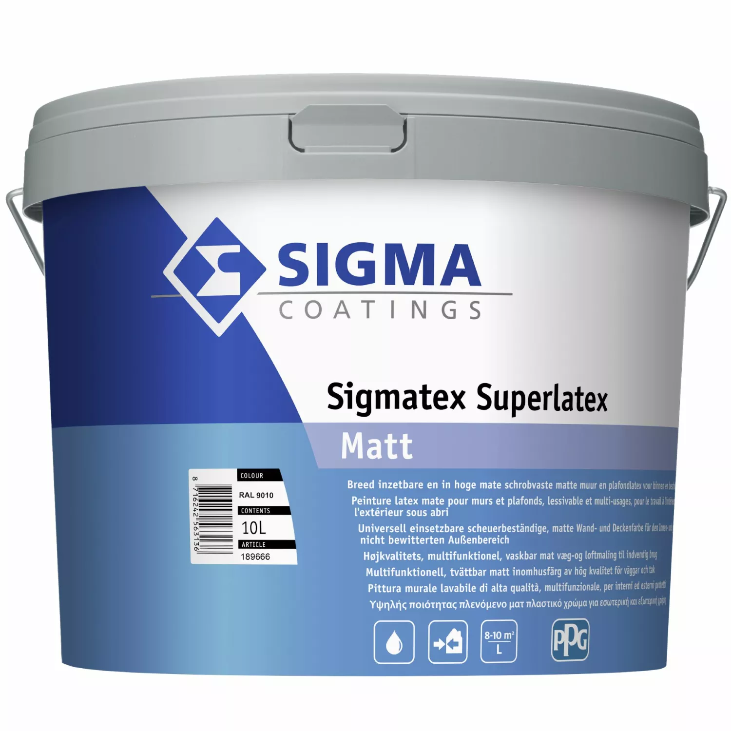 Sigma Sigmatex Superlatex Matt - op kleur gemengd - 10L - muurverf-image