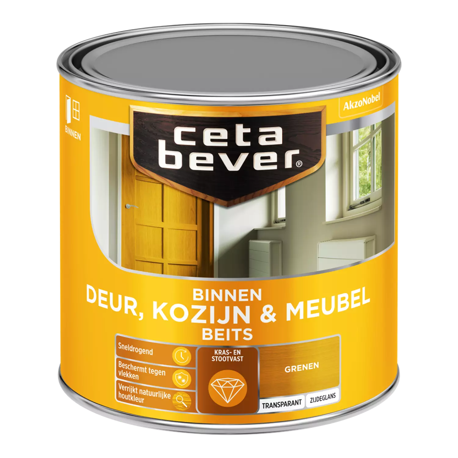 Cetabever Binnenbeits Deuren & Kozijnen Transparant Zijdeglans - Grenen - 250ml-image