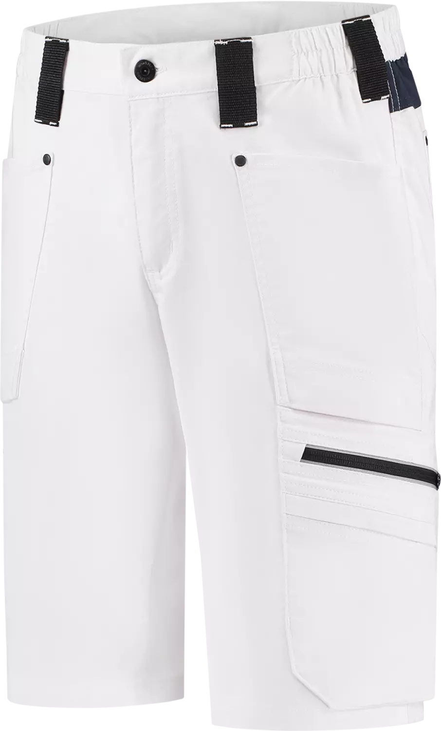 Workman 9003 STRETCH Bermuda Werkbroek - Wit / Navy - Maat 48 (33/32)-image