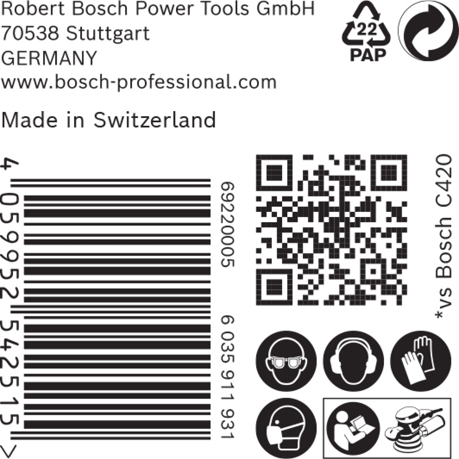 Bosch 2608900913 EXPERT Schuurvel C470 Best for Wood and Paint - 125mm - K180 - 8 gaten (50st)-image