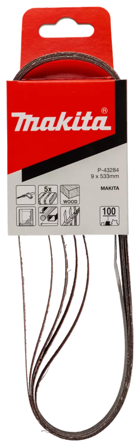 Makita P-43284 Schuurband Red - K100 - 9 x 533mm (5st)-image