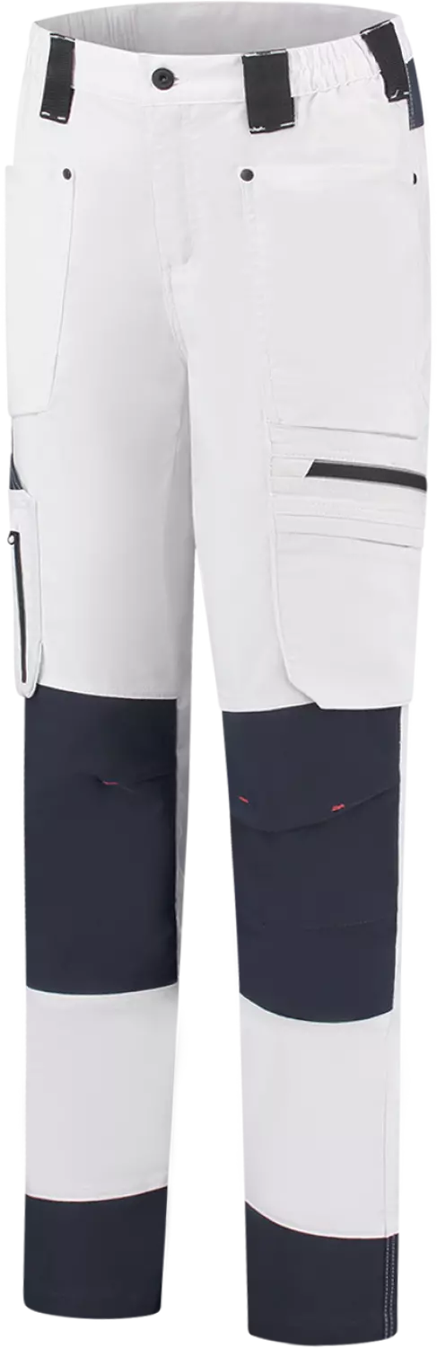 Workman 90041 STRETCH Worker Werkbroek P2S Dames - Wit / Navy - Maat 40 (31/31)-image