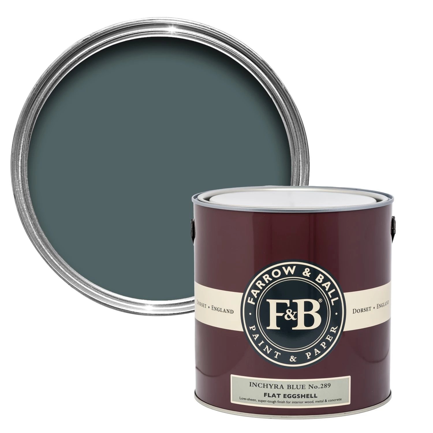Farrow & Ball Flat Eggshell Inchyra Blue No.289 - 5L-image