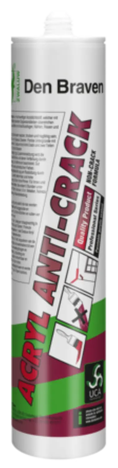 Zwaluw Den Braven 30615174 Acryl Anti-Crack Acrylaatkit - Wit - 310ml