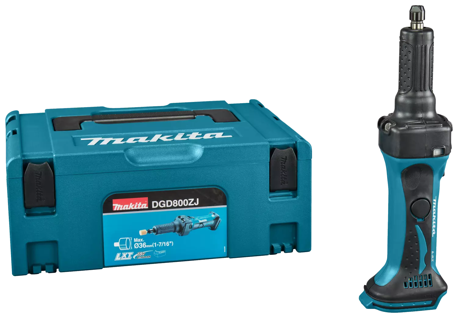 Makita DGD800ZJ 18V Li-Ion accu rechte slijper body in Mbox - 6mm-image