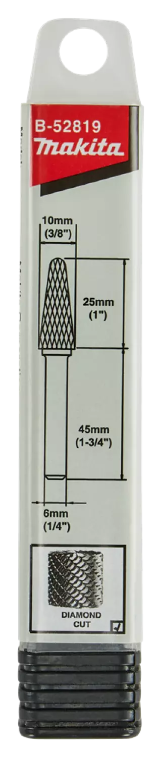 Makita B-52819 Hardmetalen stiftfrees - 10 x 25 x 6mm-image