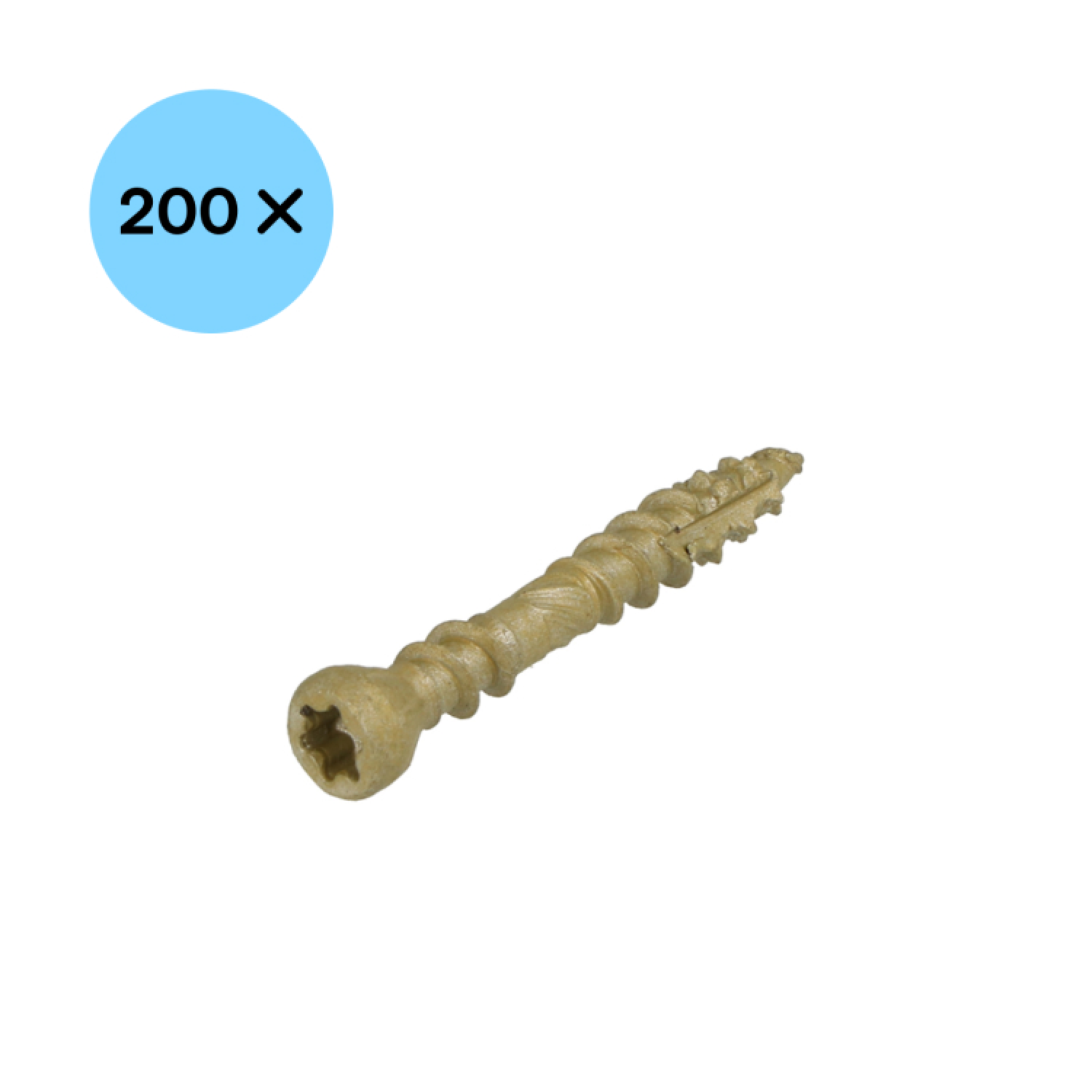 DynaPlus 0283.08.41901 Vlonderschroef - TX20 - 5.0 x 50/30mm - 60 graden Platkop - Deeldraad - Verzinkt (200st)-image