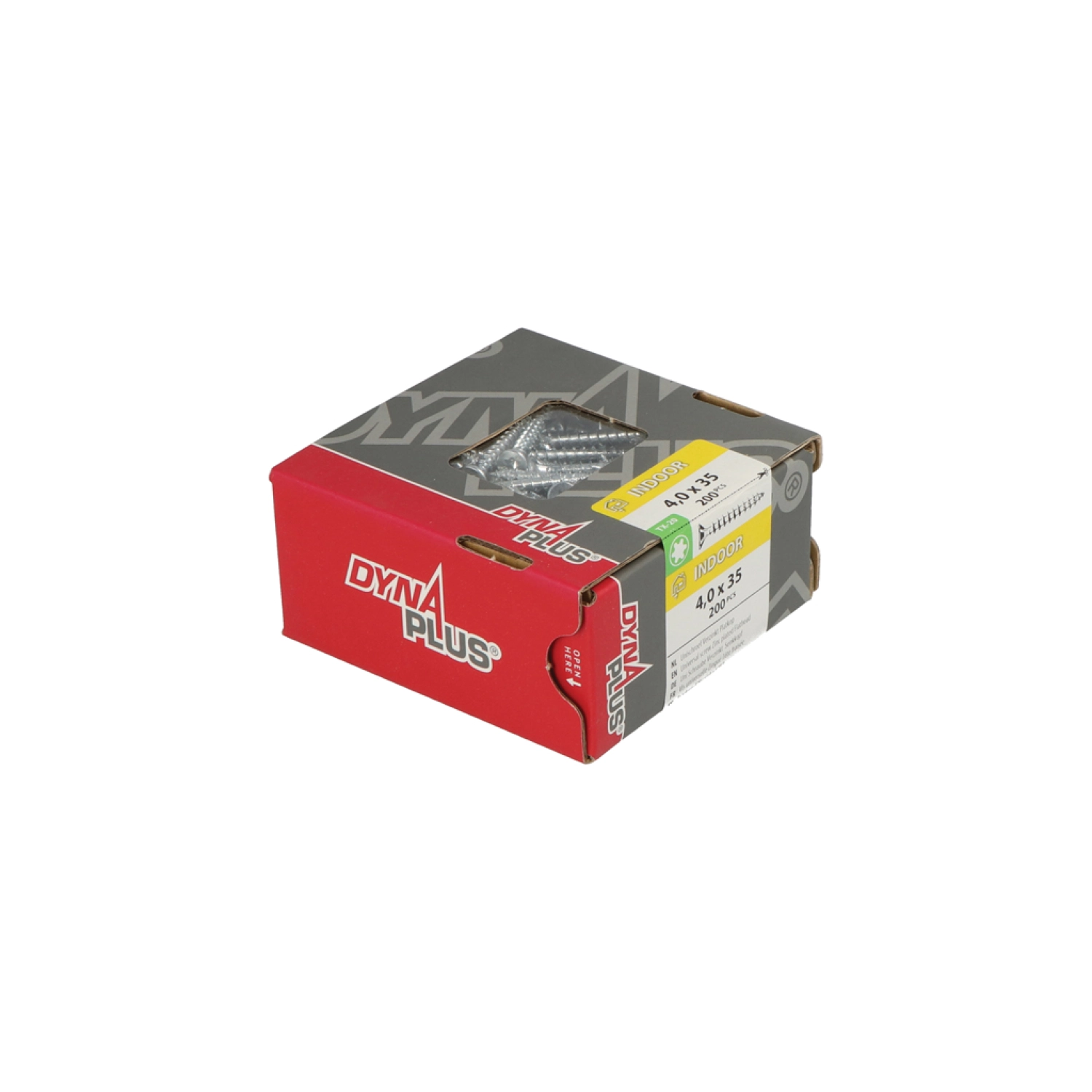 DynaPlus 0281.01.25401 Unischroef - TX20 - 4.0 x 35mm - Platkop - Voldraad - Verzinkt (200st)-image