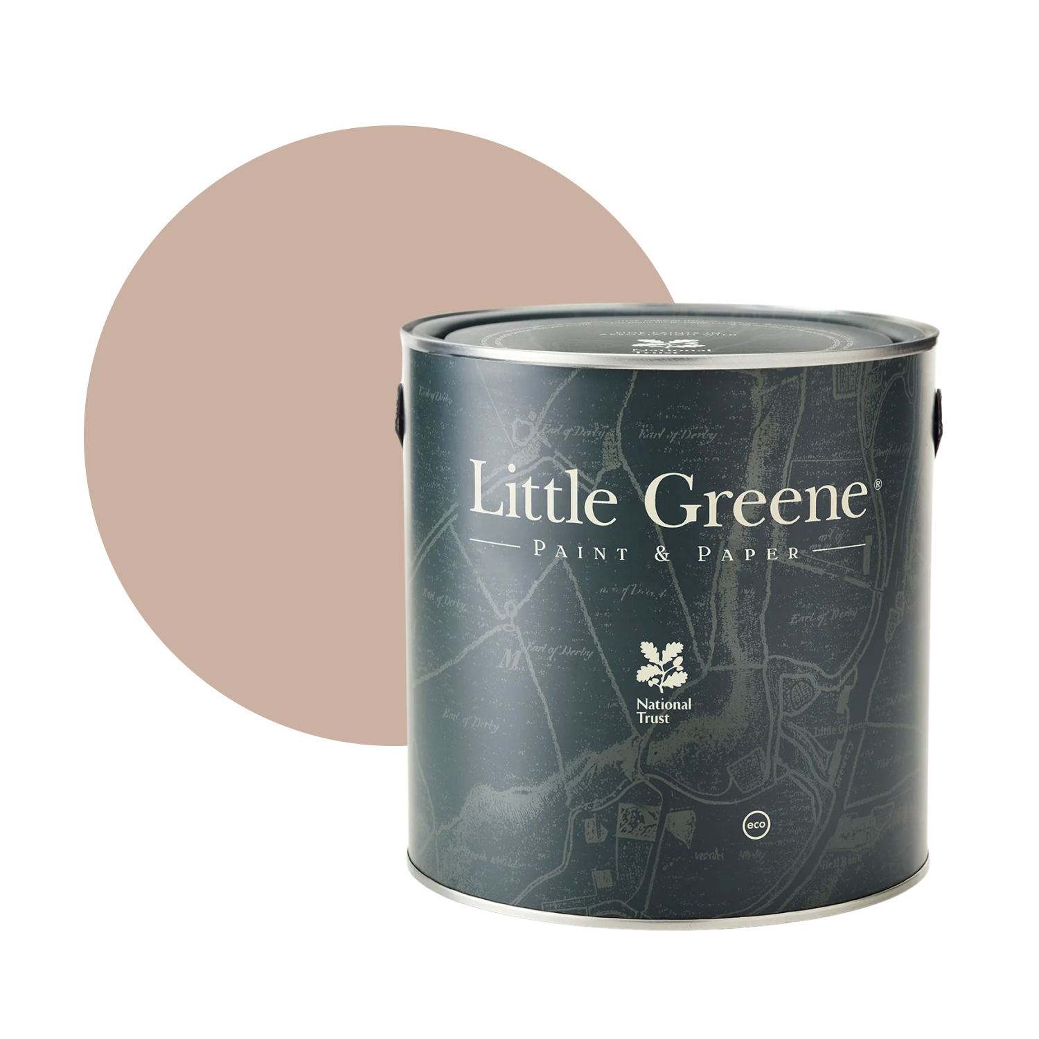 Little Greene Intelligent Matt Emulsion - China Clay Dark No. 178 - 1L-image