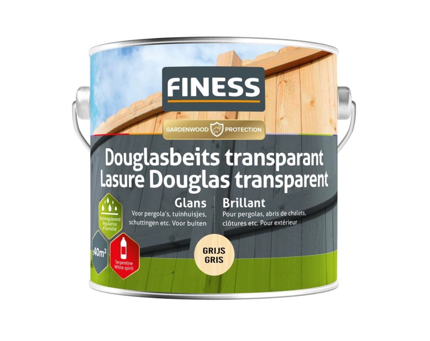 Finess Douglas beits 2533 - Licht grijs - 2,5L-image