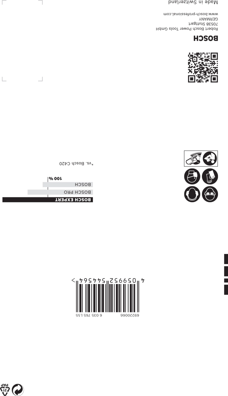 Bosch 2608901118 EXPERT Schuurvel C470 Best for Wood and Paint - 100 x 150mm - K180 - 7 gaten - 10st-image