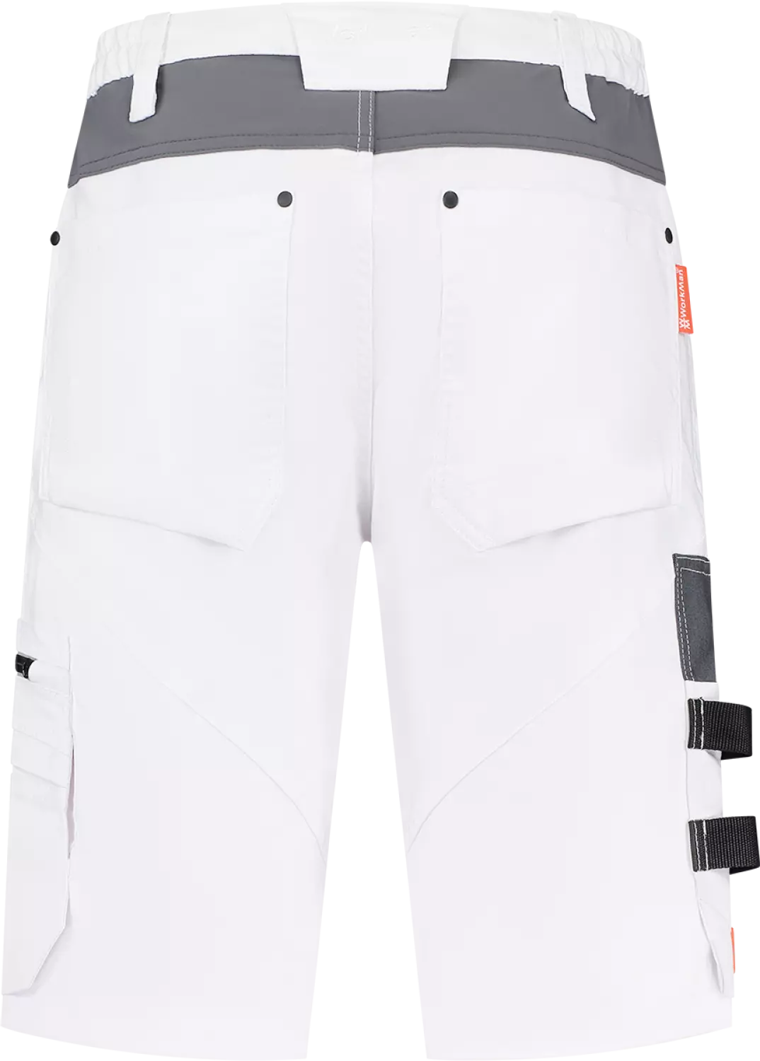 Workman 9083 STRETCH Bermuda Werkbroek P2S - Wit / Grijs - Maat 52 (36/34)-image