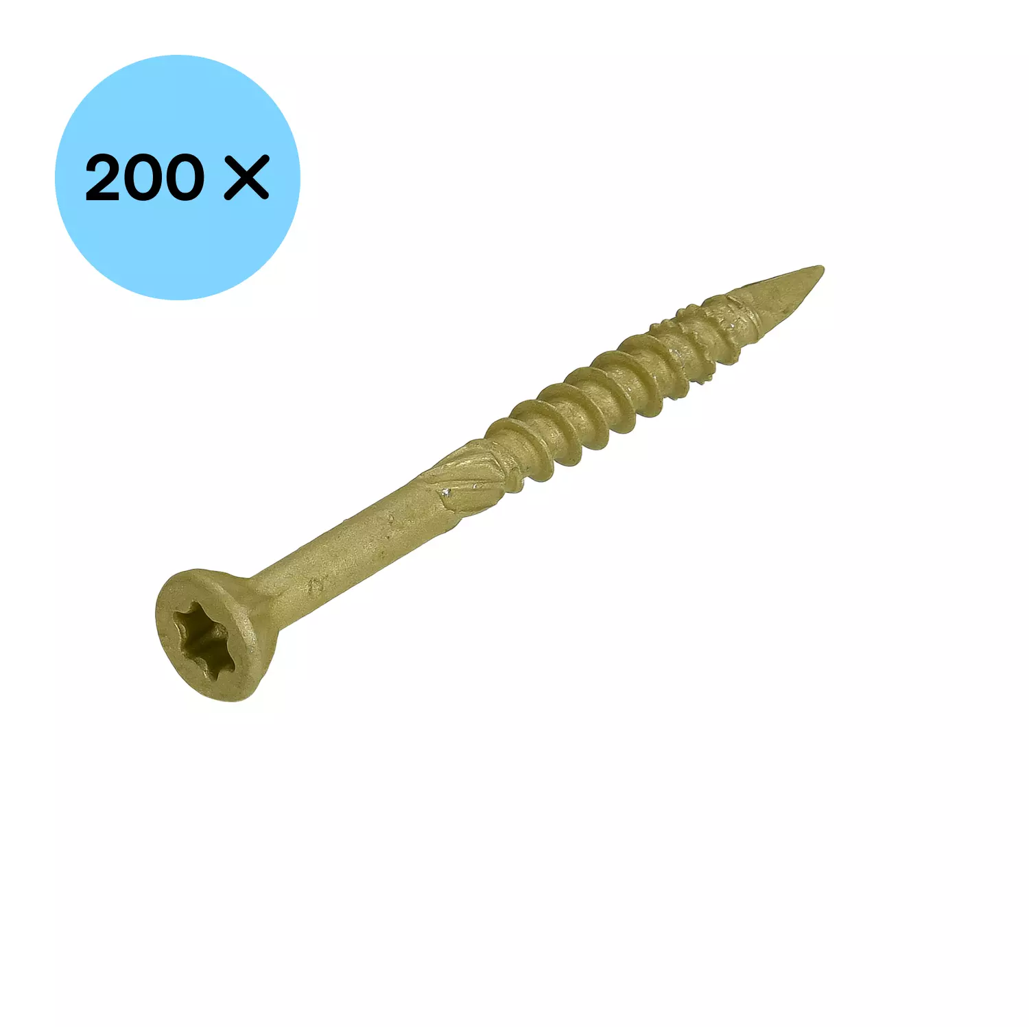 DynaPlus 0287.08.17601 Glaslatschroef - TX15 - 3.5 x 40/22mm - 75 graden Platkop - Deeldraad - Gecoat (200st)-image