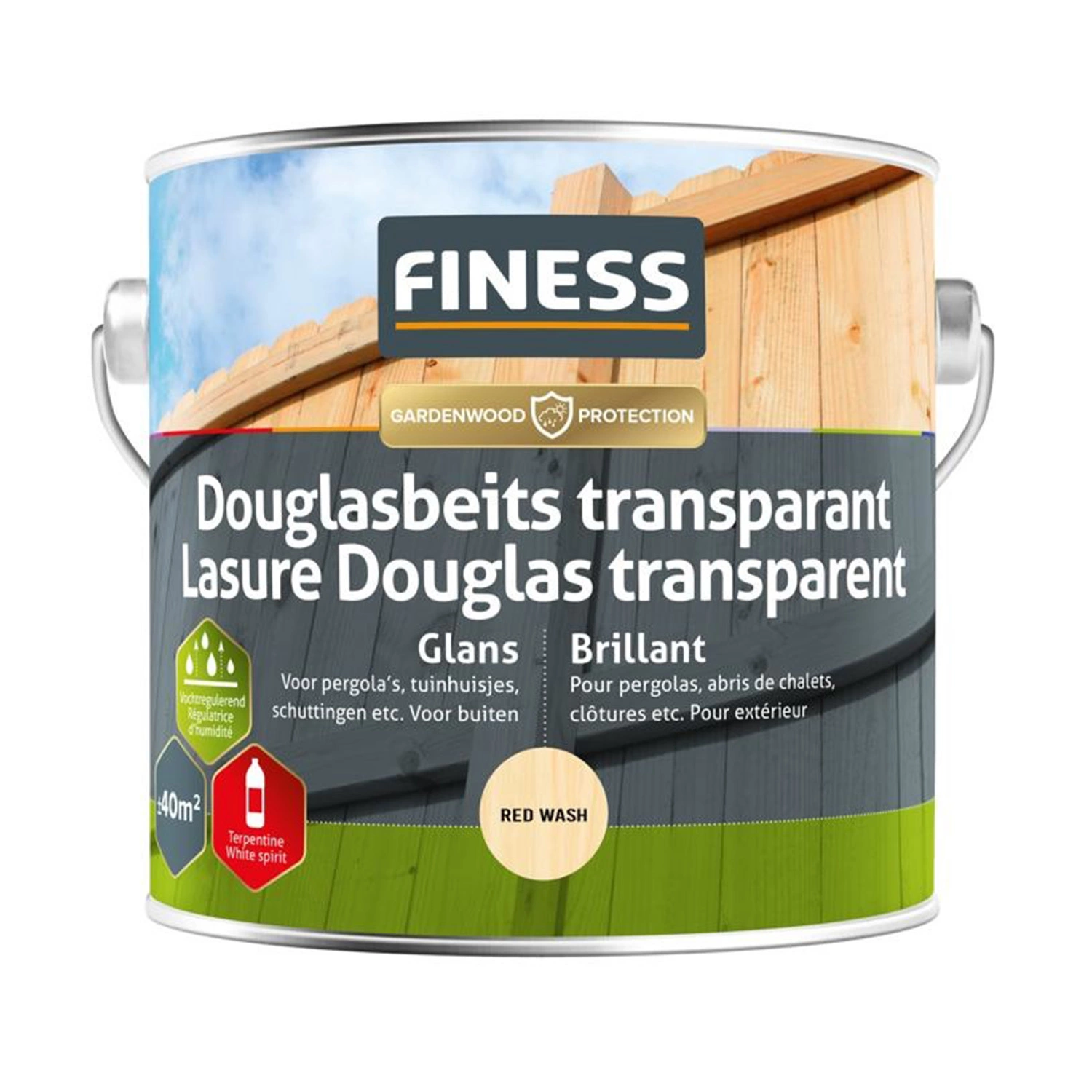 Finess Douglas beits 2538 - Red Wash - 2,5L-image