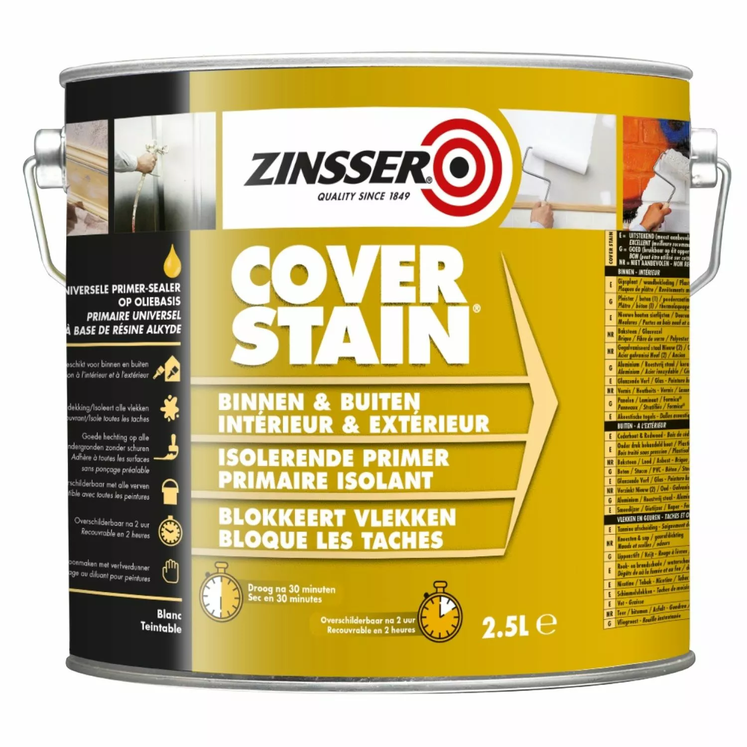 Zinsser Cover Stain - op kleur gemengd - 2,5L-image