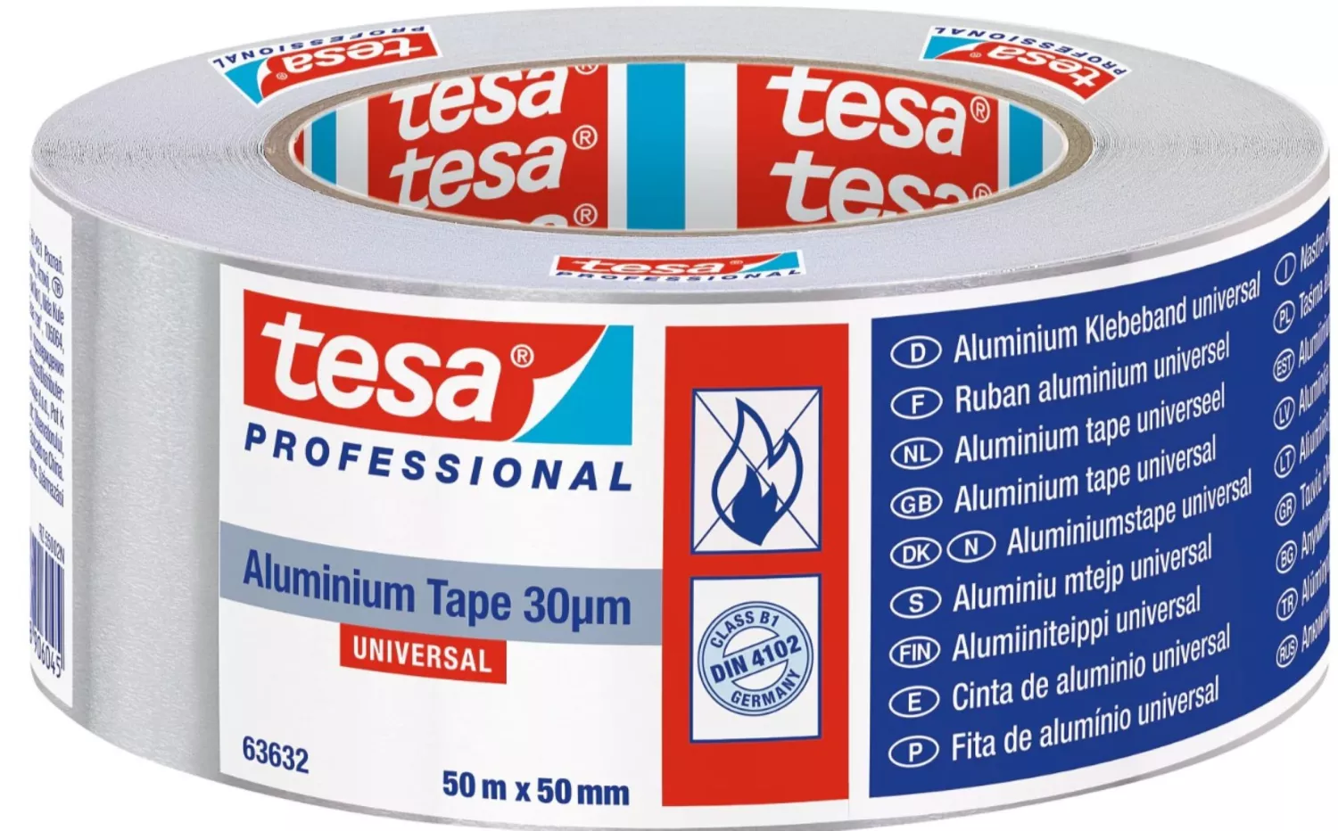 Tesa 63632 Aluminium tape - 50mm x 50m-image