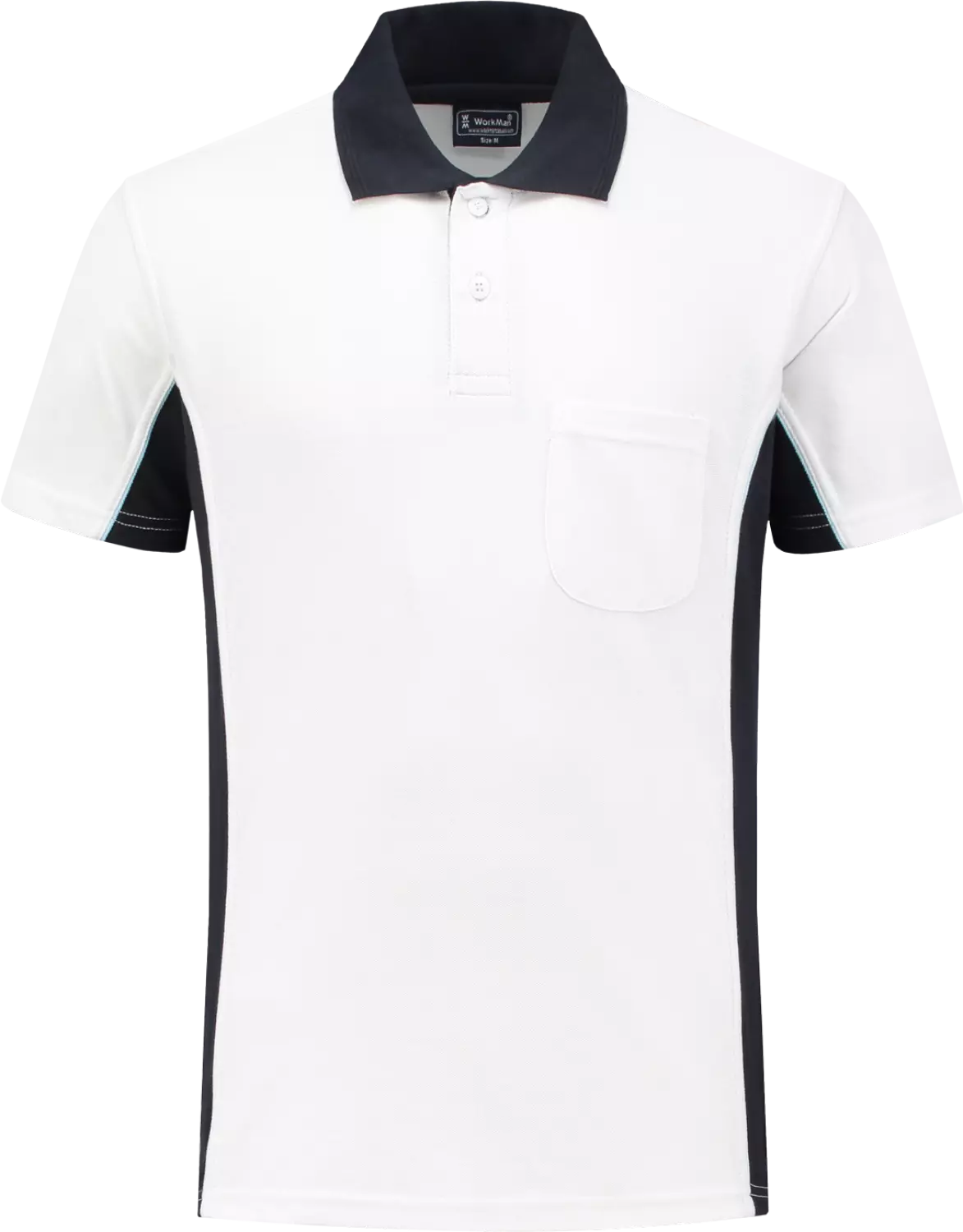 Workman 1401 Poloshirt - Wit / Navy - S-image