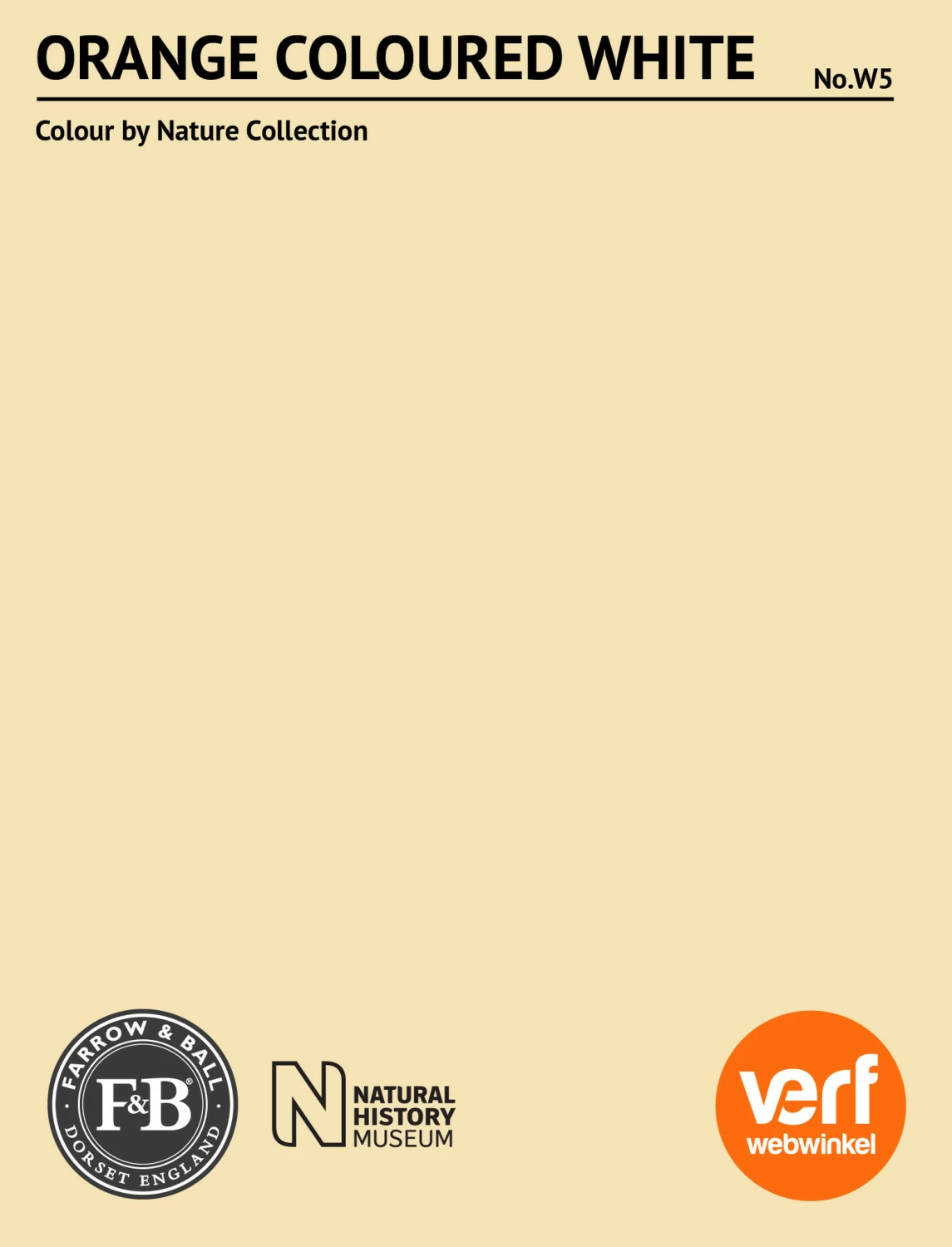 Farrow & Ball Full Gloss Orange coloured White No. W5 0,75L-image