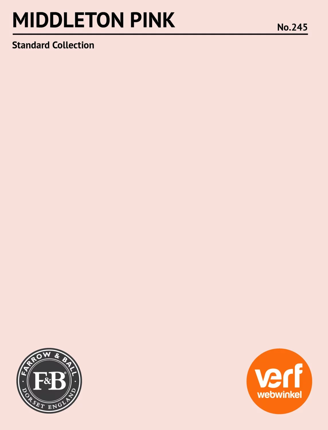 Farrow & Ball Dead flat Middleton Pink No.245 - 5L-image
