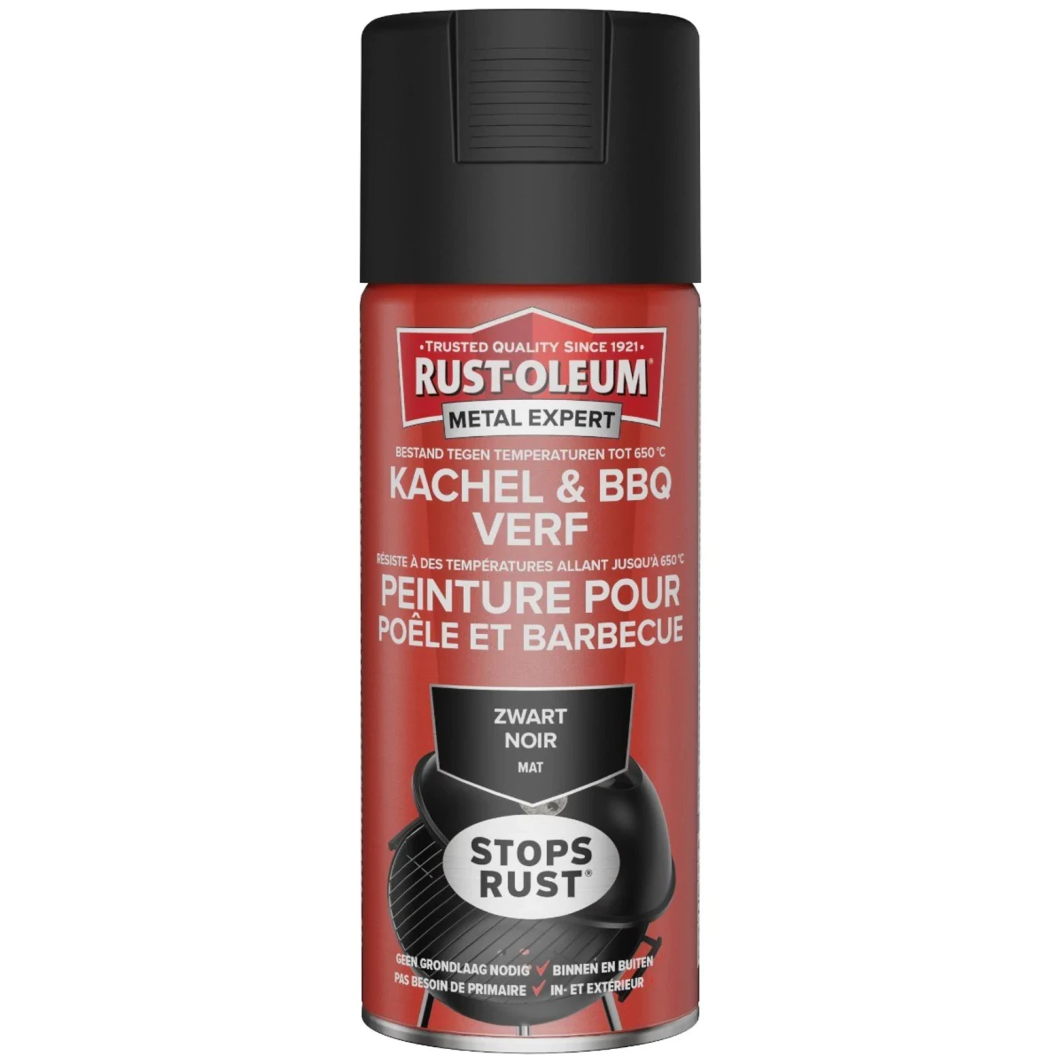 Rust-Oleum Kachel & Bbq Verf - RAL 9005 zwart - 400ml-image