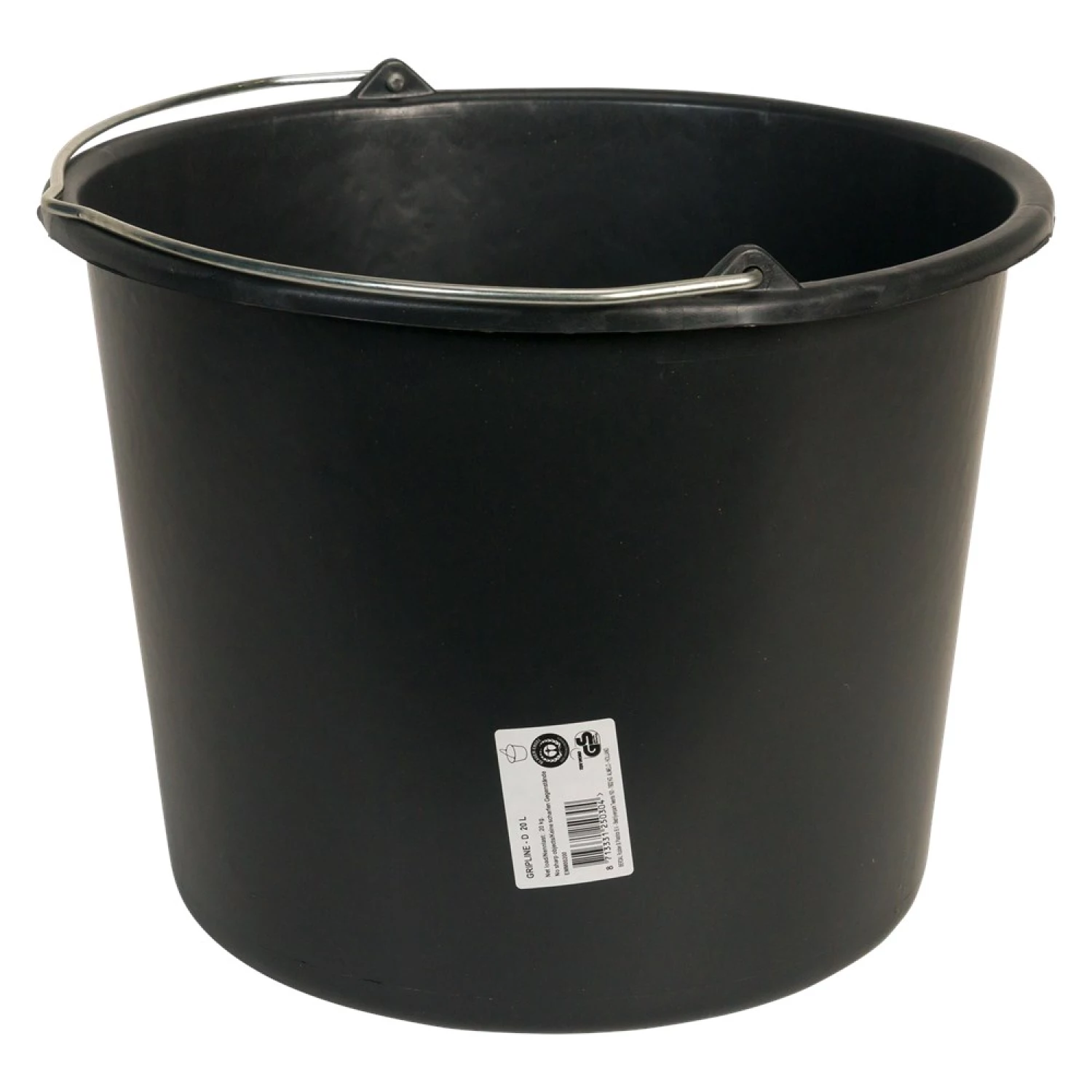 Gripline EMM00200-0001 Durable Bouwemmer - 20L - Zwart-image
