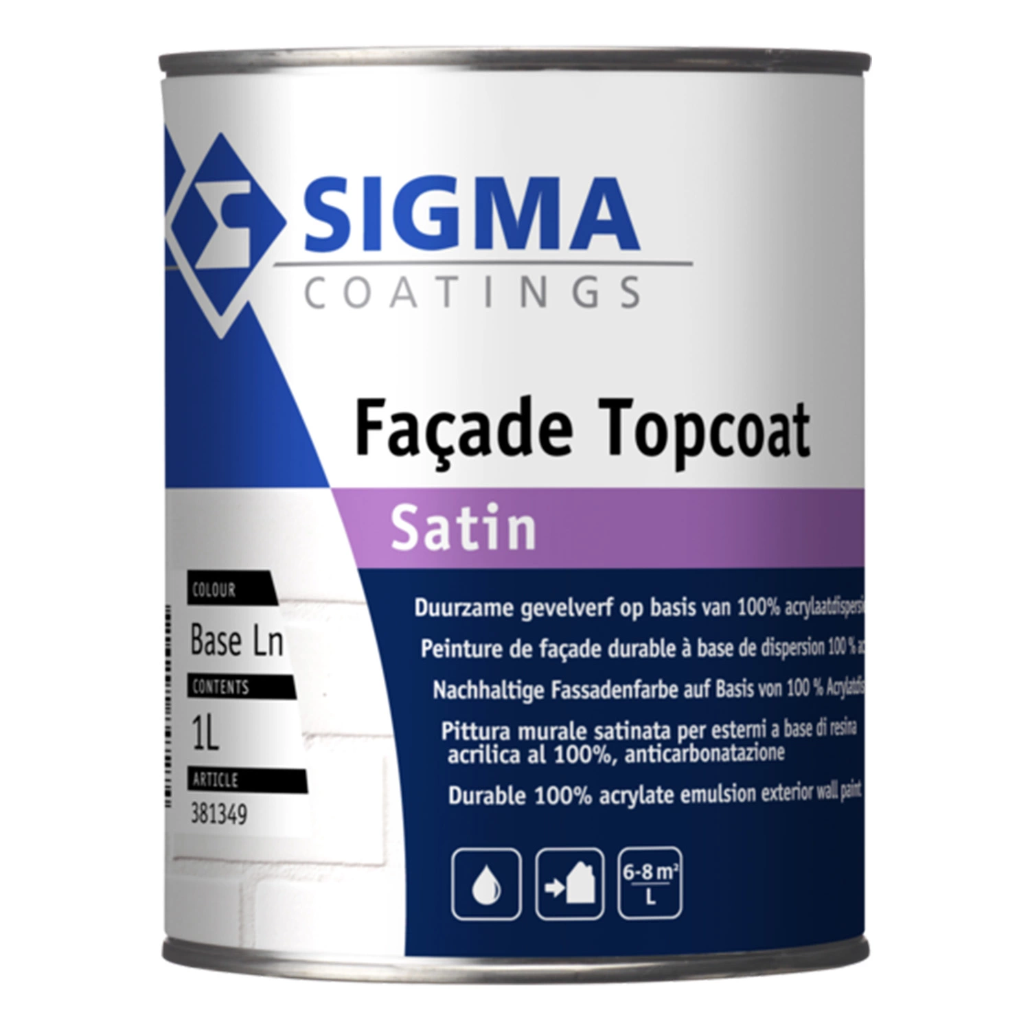 Sigma Façade Topcoat Satin - 1L-image