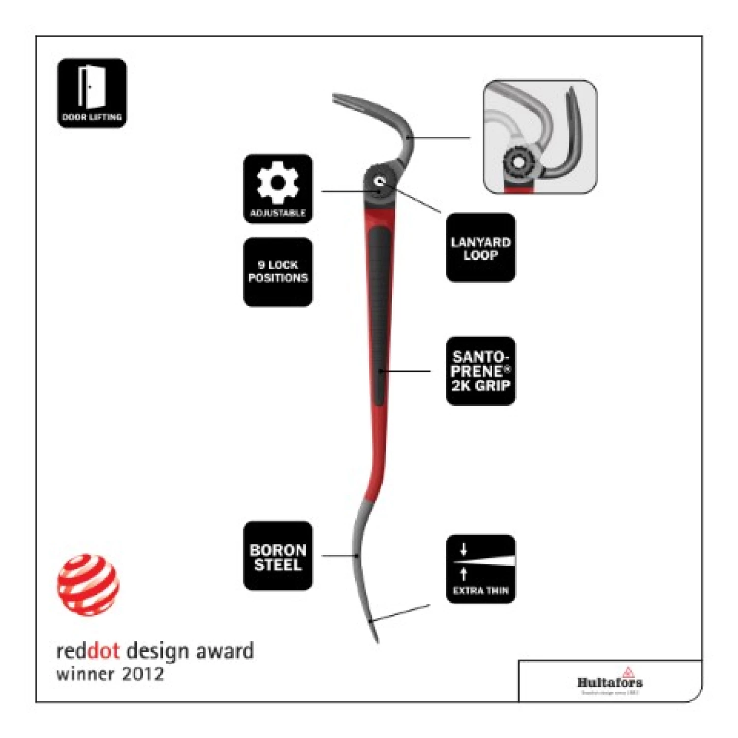 Hultafors 209 SB Instelbare stalen koevoet - 640mm-image