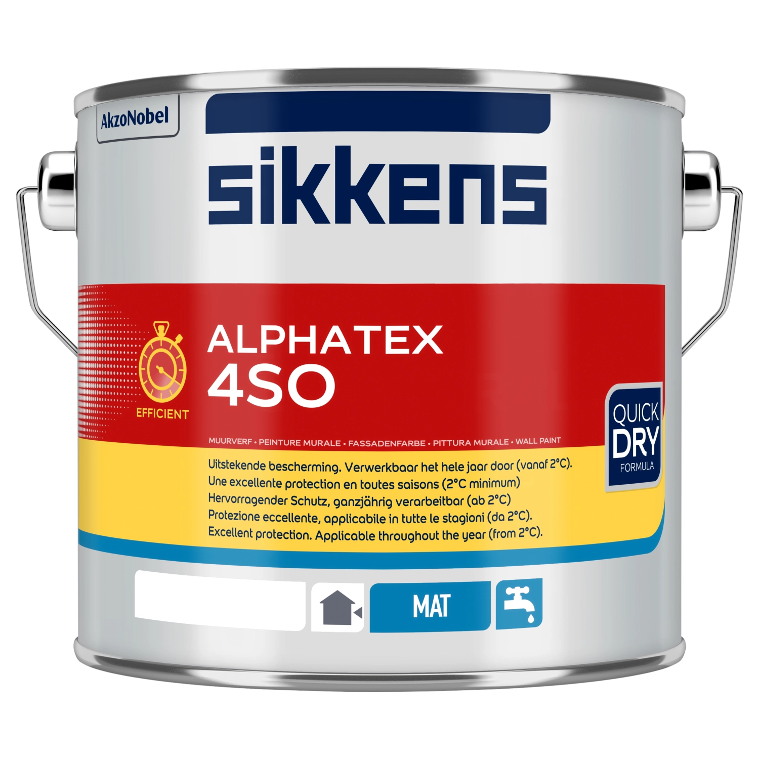 Sikkens Alphatex 4SO Mat buitenmuurverf - op kleur gemengd - 2,5L-image