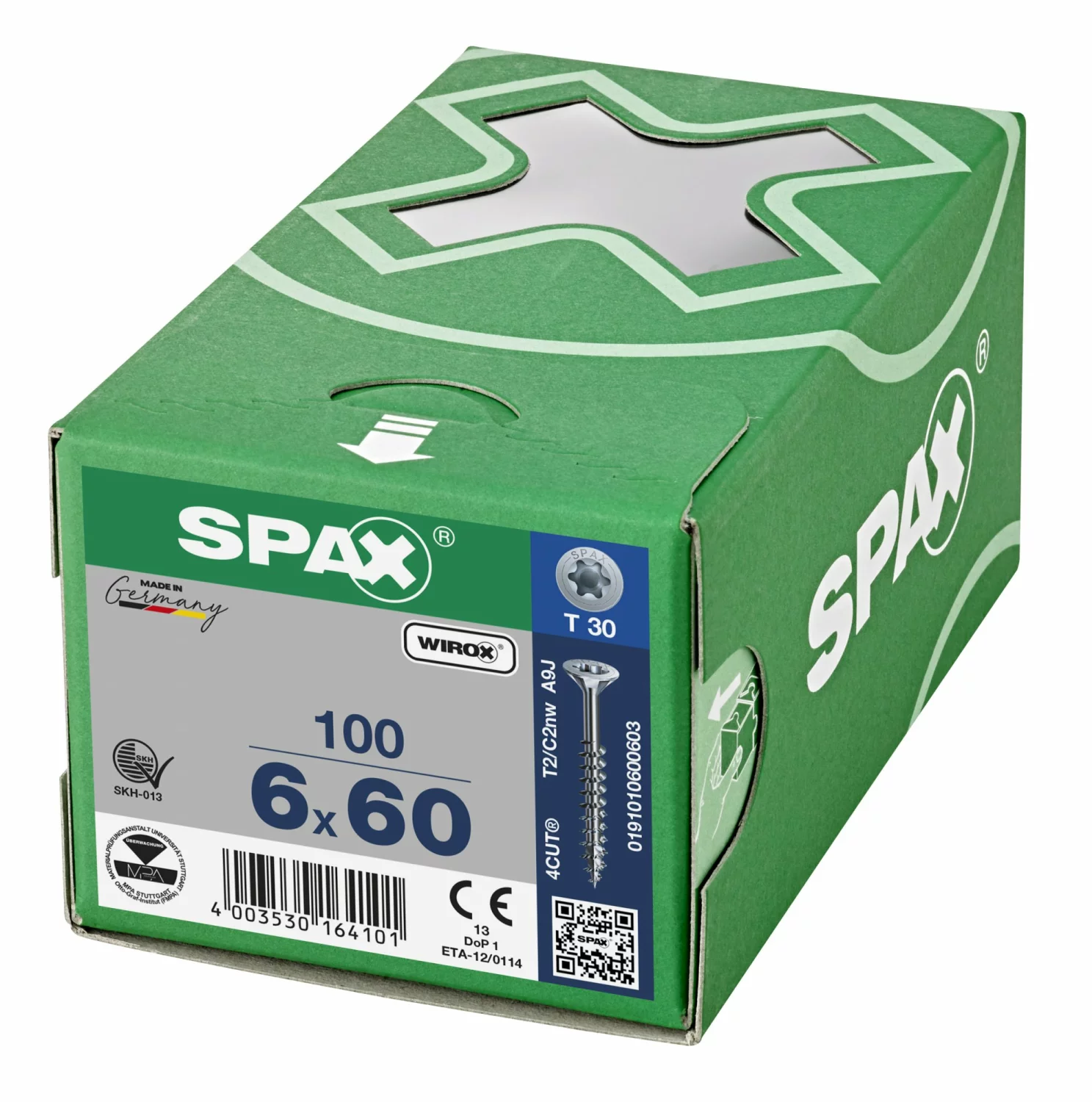 SPAX Universele schroeven verzonken kop - deeldraad - T20 - 6.0x60 mm (100st)-image
