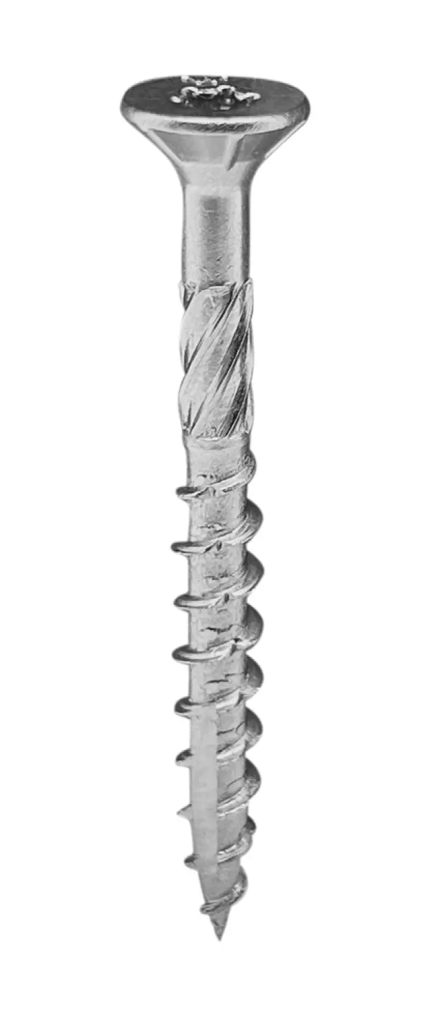 Woodies 61840312 Ultimate Spaanplaatschroef RVS - TX20 - 4.0 x 30mm - Verzonken kop - Deeldraad - Verzinkt (200st)-image