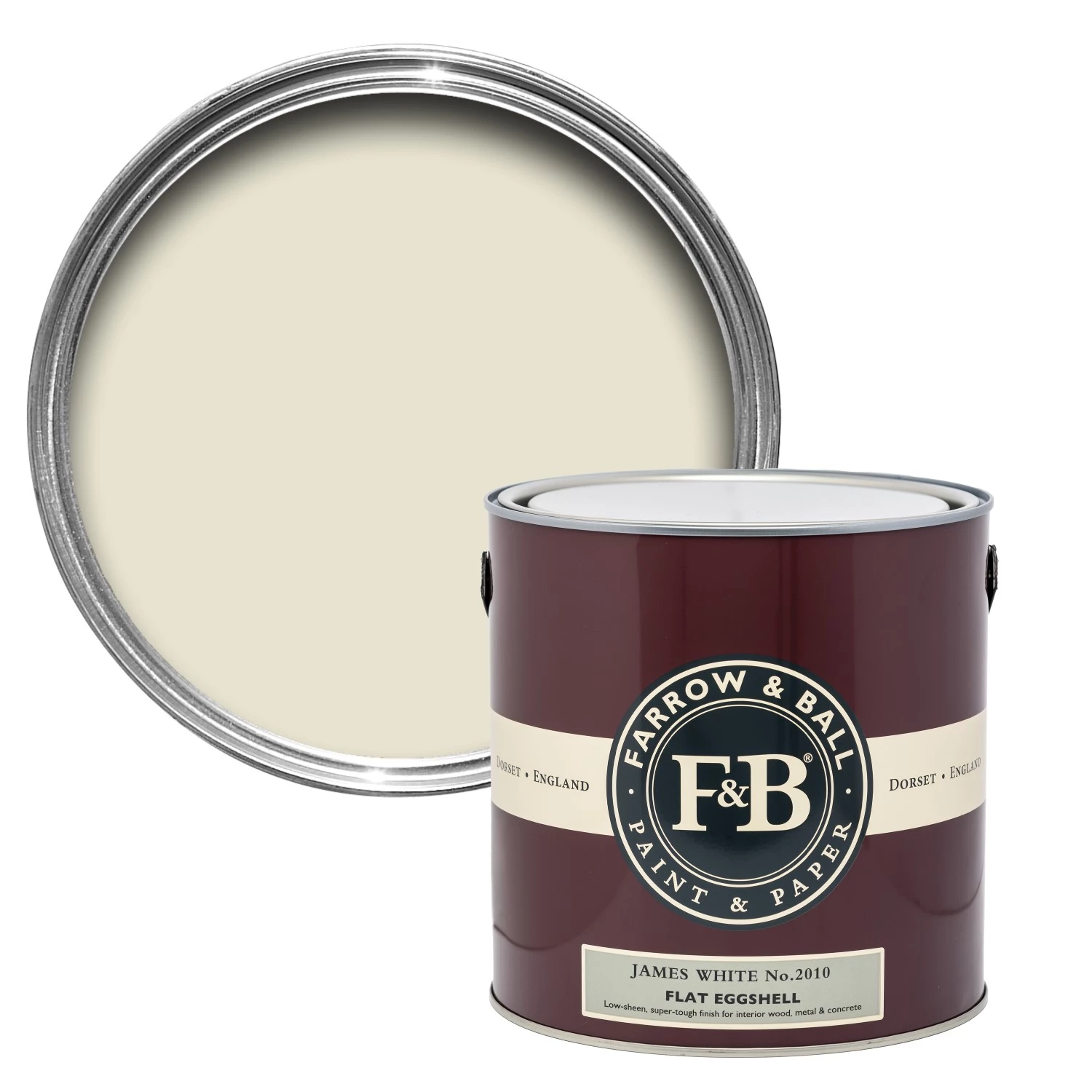 Farrow & Ball Flat Eggshell James White No.2010 - 750ml-image
