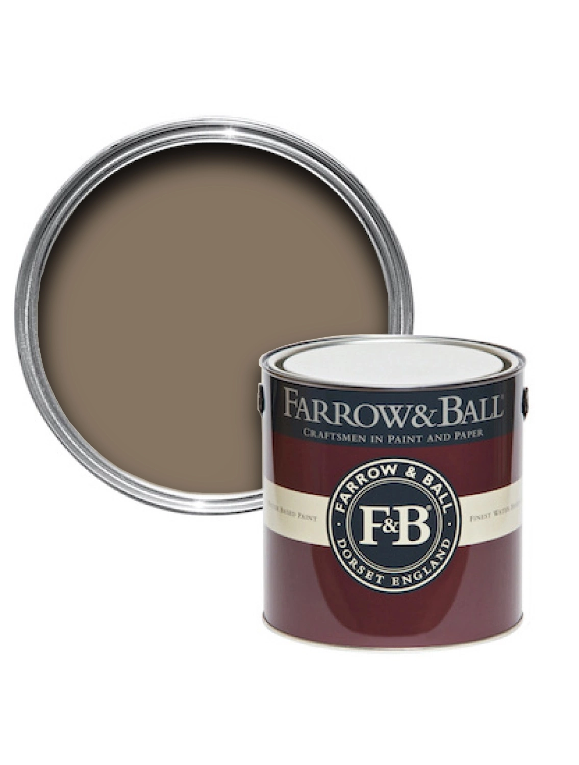 Farrow & Ball Flat Eggshell Broccoli Brown No.198 - 750ml-image