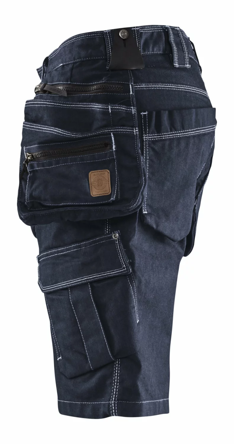 Blåkläder X1900 Werkbroek kort Denim Stretch 1992 - marineblauw - maat 52 (L)-image