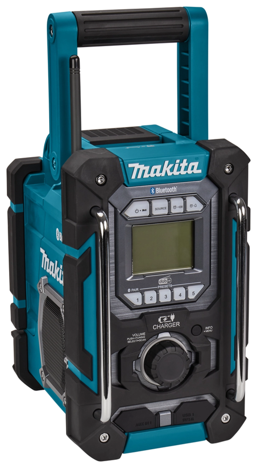 Makita DMR301 10,8-18V Li-Ion accu bouwradio - bluetooth -dab+ - werkt op netstroom & accu-image