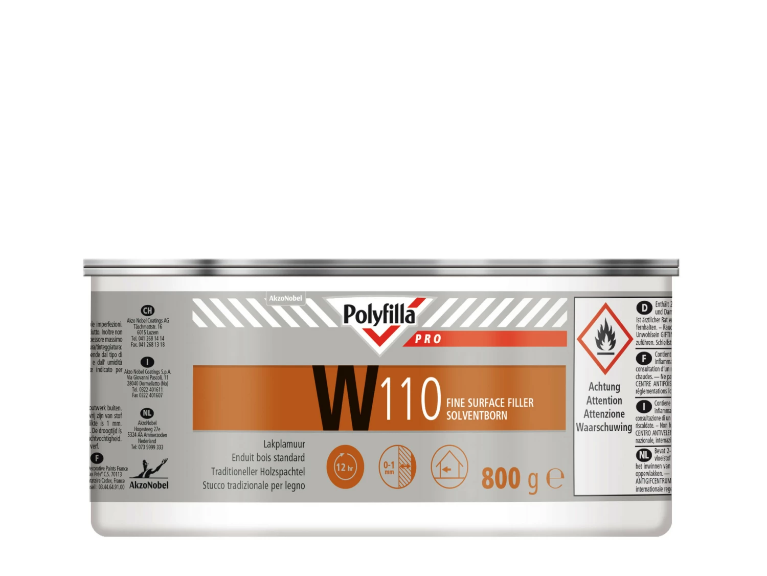 Polyfilla W110 Lakplamuur 800 Gr (Blik)-image