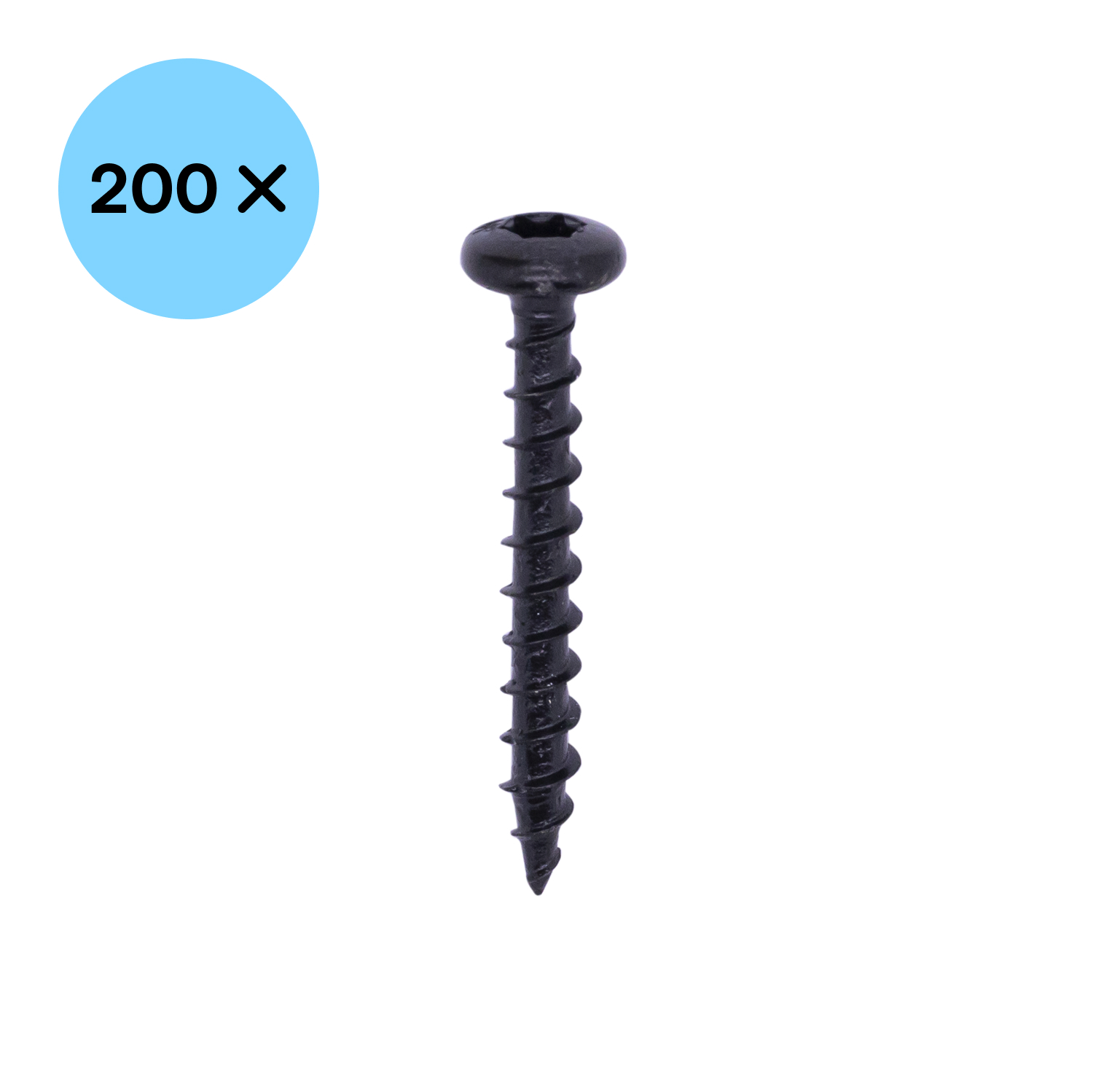 Woodies 61650378 Ultimate Blackline Spaanplaatschroef Shield - TX30 - 5.0 x 40mm - Cilinderkop - Voldraad - Gecoat (200st)-image