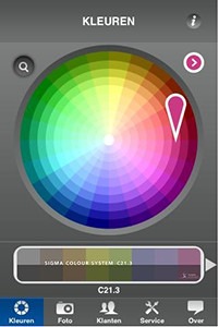 Een kleur scannen op de Iphone-image