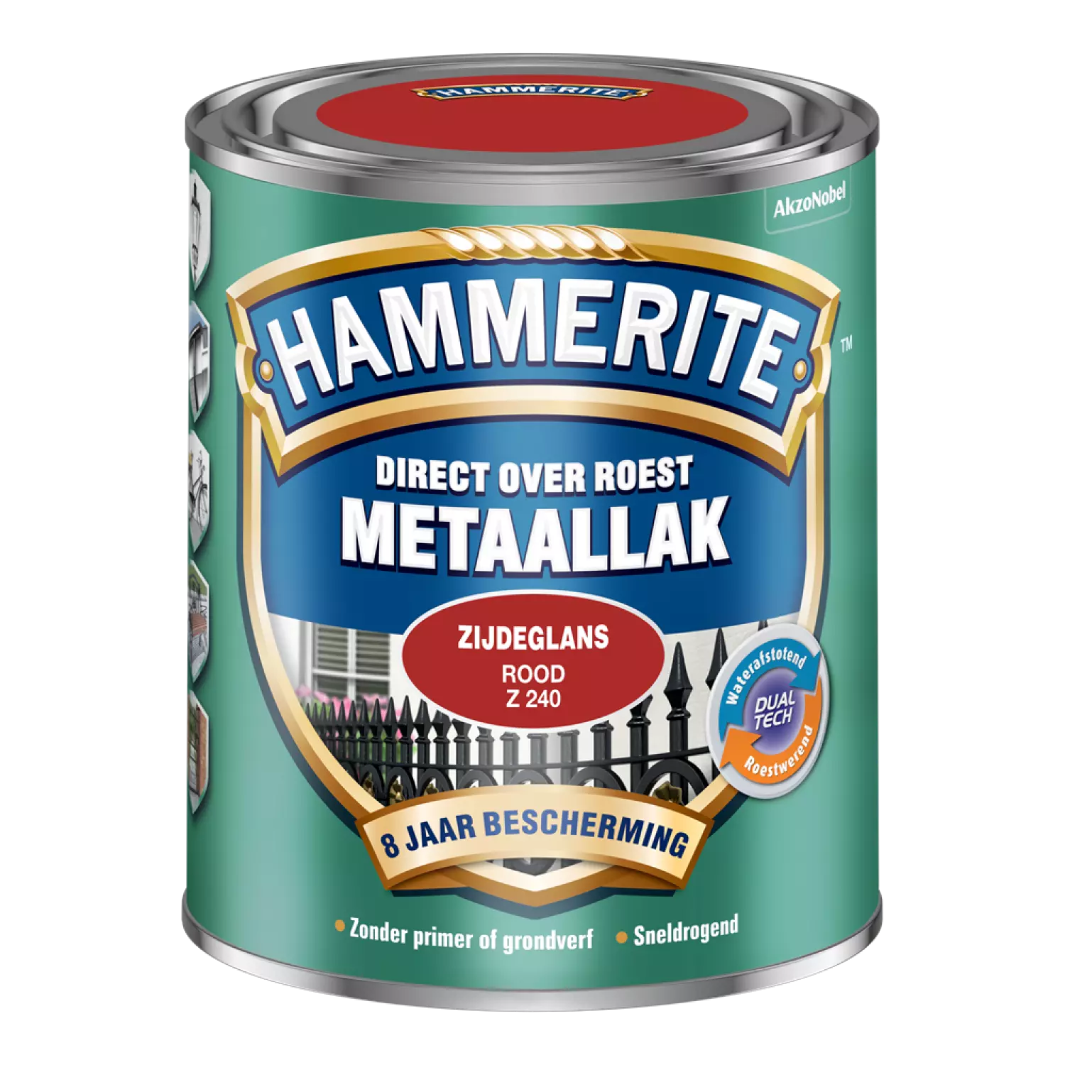 Hammerite Metaallak Zijdeglans Rm - Rood - 0,75L-image