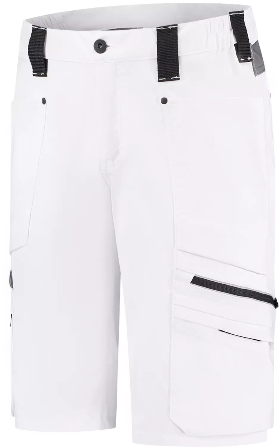Workman 9083 STRETCH Bermuda Werkbroek P2S - Wit / Grijs - Maat 46 (32/32)-image