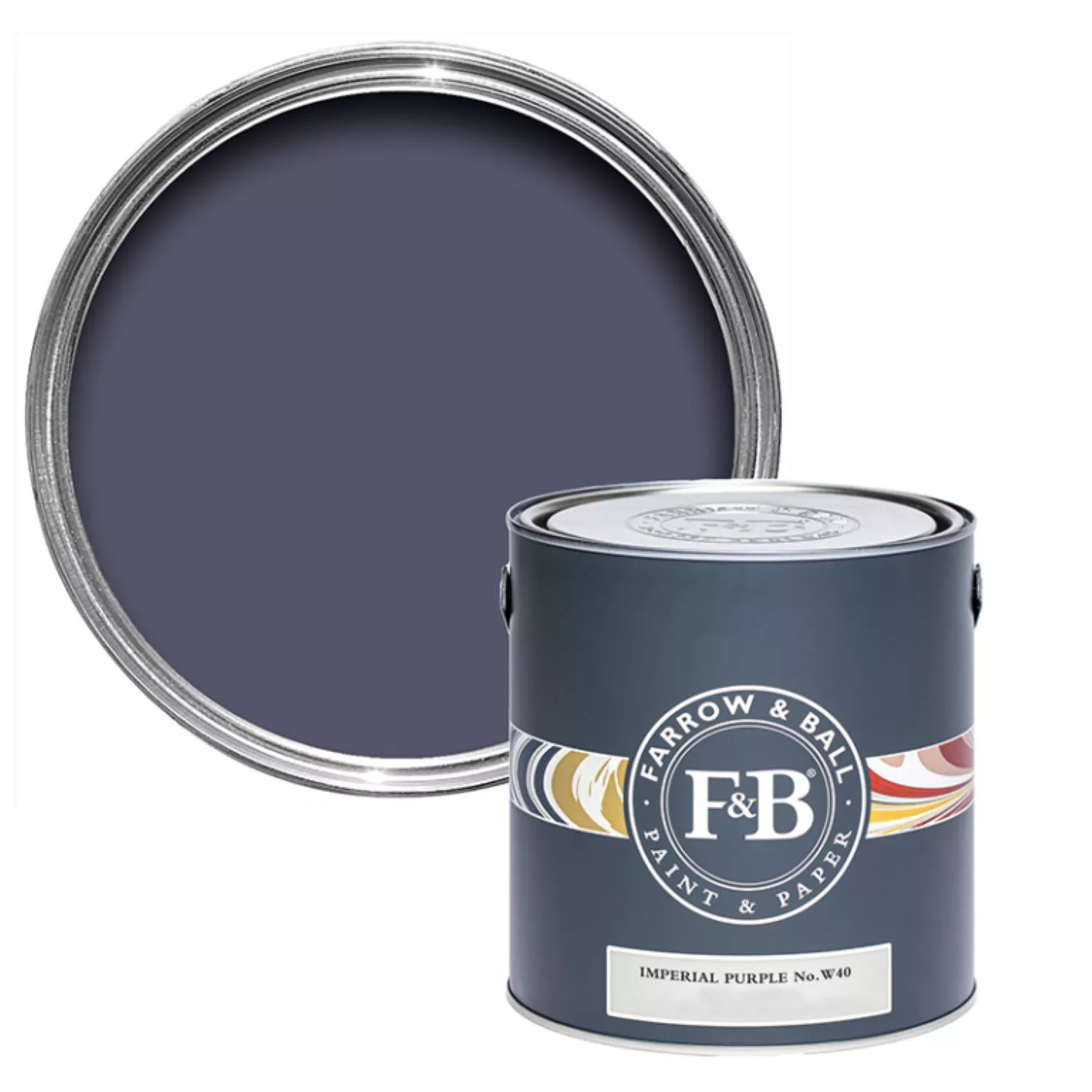 Farrow & Ball Full Gloss Imperial Purple No. W40 2.5L-image