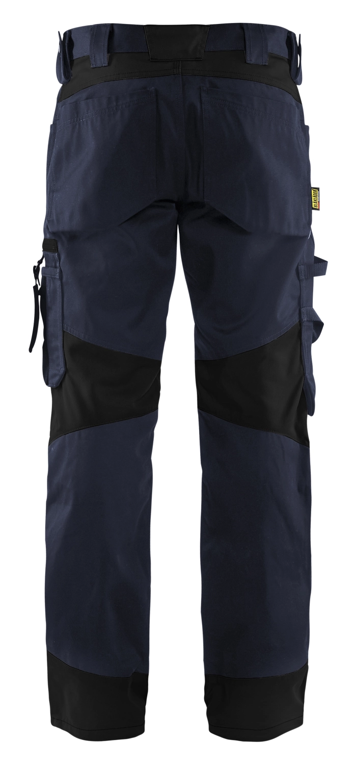 Blåkläder 1556 Werkbroek zonder spijkerzakken - donker marineblauw/zwart - maat 56 (XL)-image