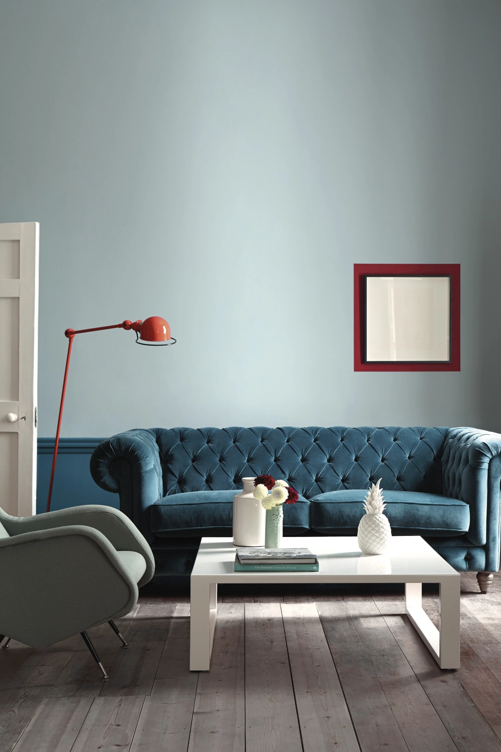 Little Greene Intelligent Floor Paint - Celestial Blue No. 101 - 1L-image