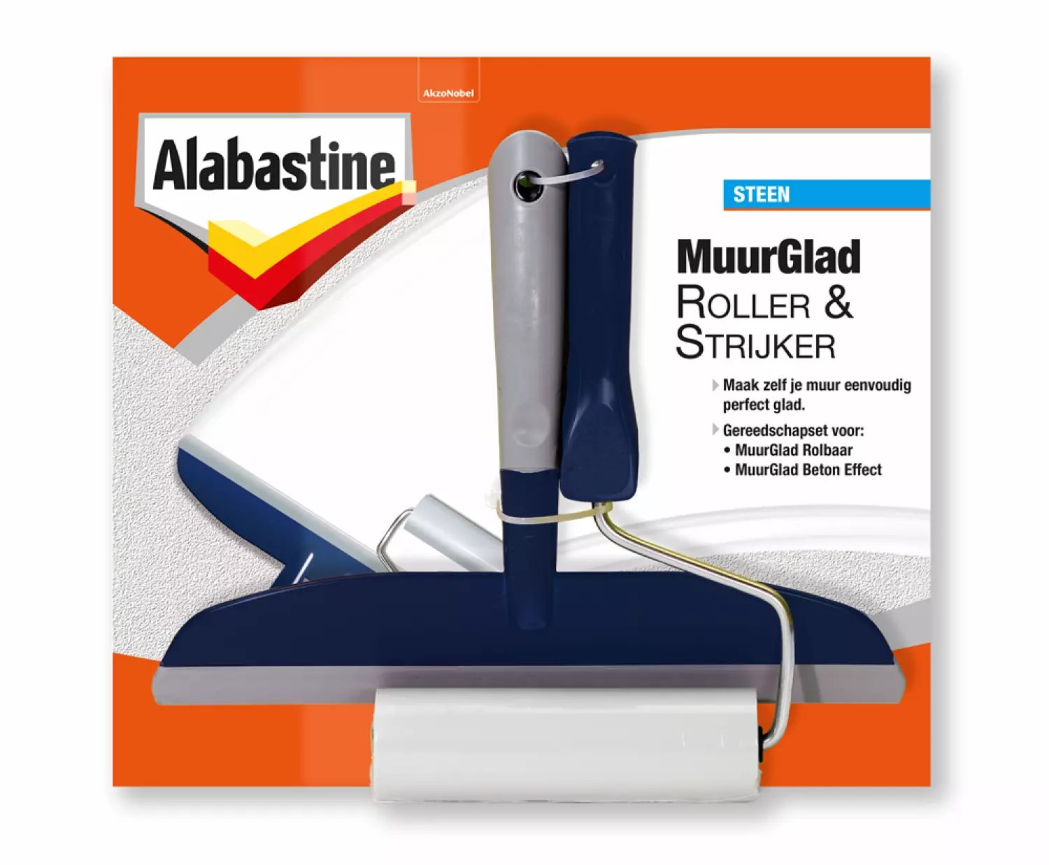 Alabastine 2-delige Muurglad roller set incl. strijker - Steen-image