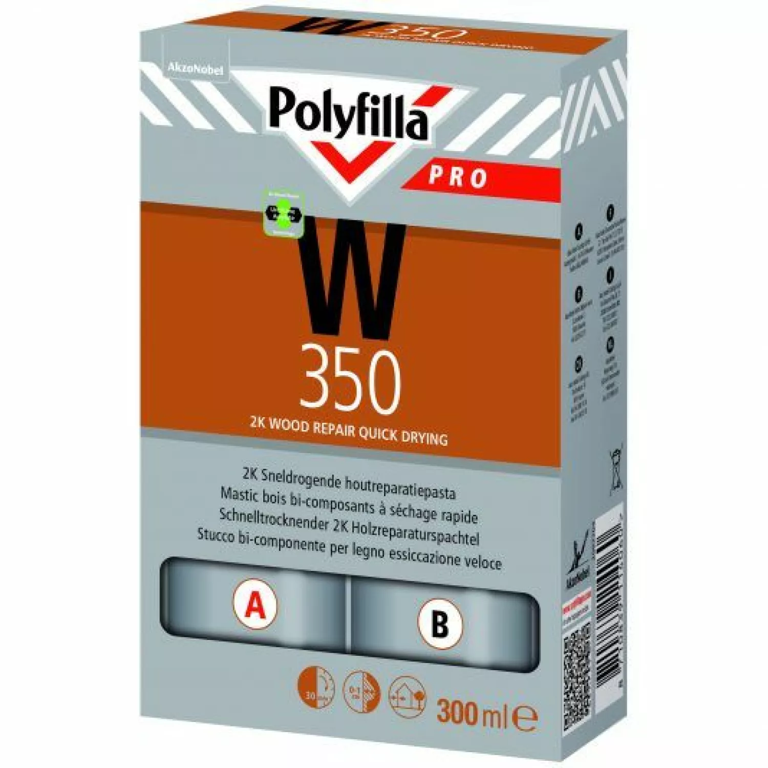 Polyfilla W350 2K Sneldrogende Houtreparatie - 0,6L-image