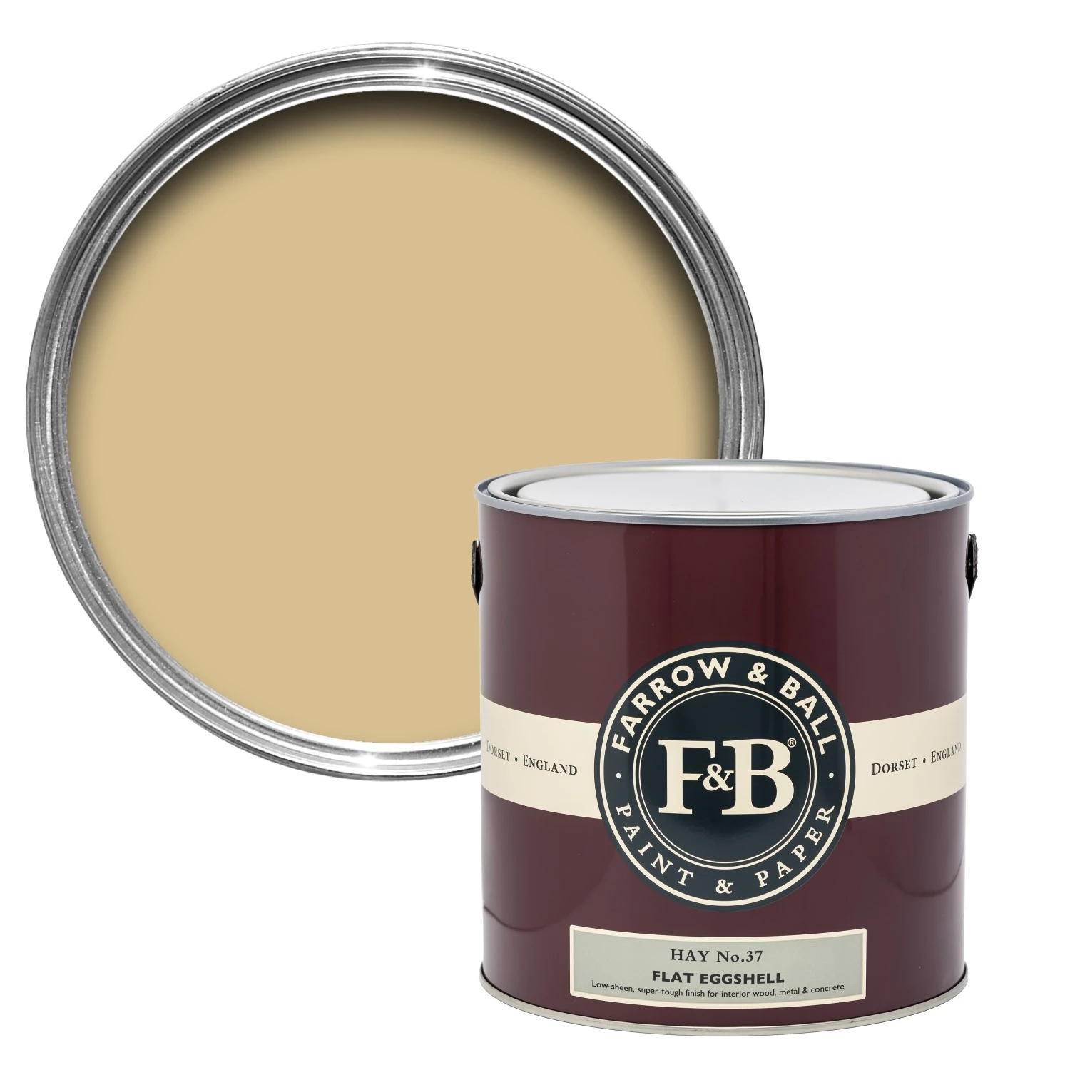 Farrow & Ball Flat Eggshell Hay No.37 - 750ml-image