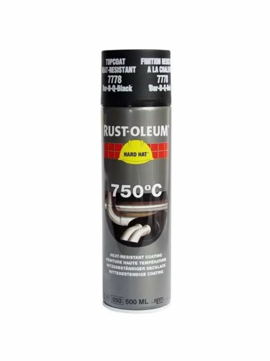 Rust-Oleum Hard Hat Hittebestendig Spuitbus - zwart - 0,5L-image