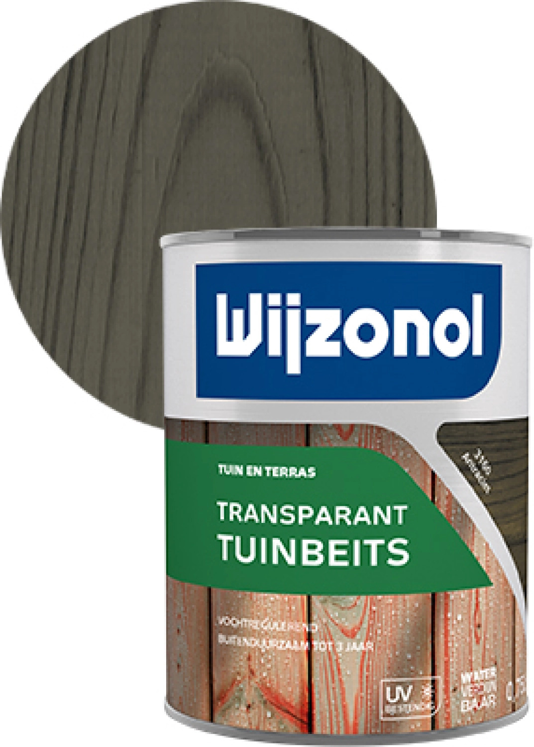 Wijzonol Transparant Tuinbeits - 3160 Antraciet - 2,5L-image